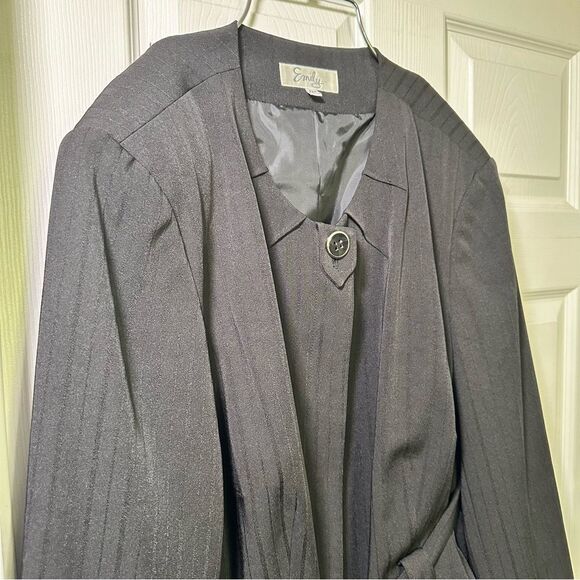 Emily Designs Black Belted Blazer 22W - Picture 5 of 8